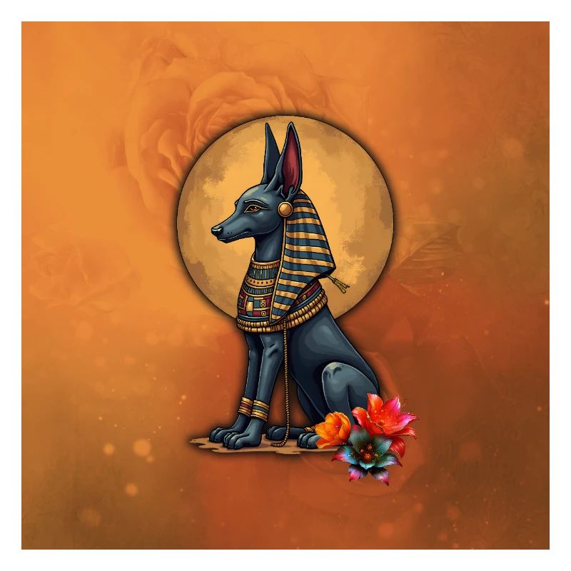 Anubis under the moonlight.