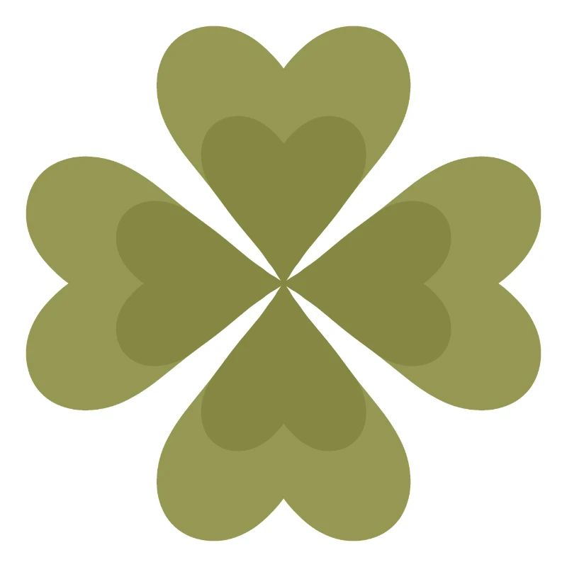 Vierblättriges Kleeblatt-Musterdesign