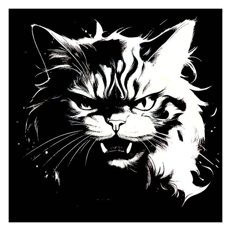 Angry cat