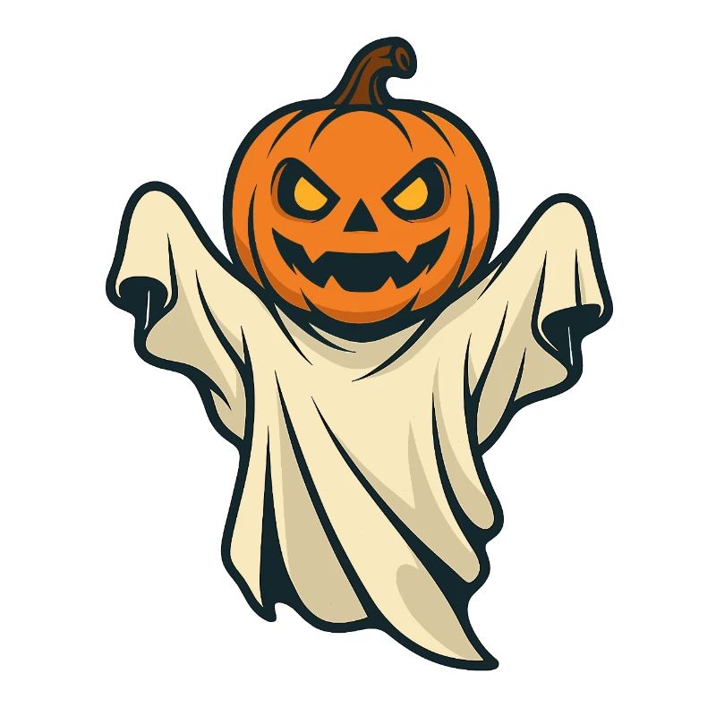 Halloween Pumpkin Ghost Spooky Design