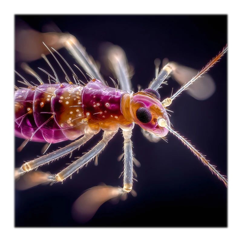 Macro des insectes néon – Conception abstraite de micro monde