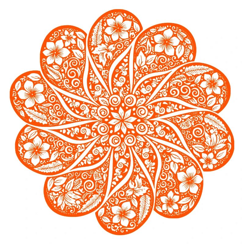 Sweat à capuche floral Batik Mandala dans le style rétro boho