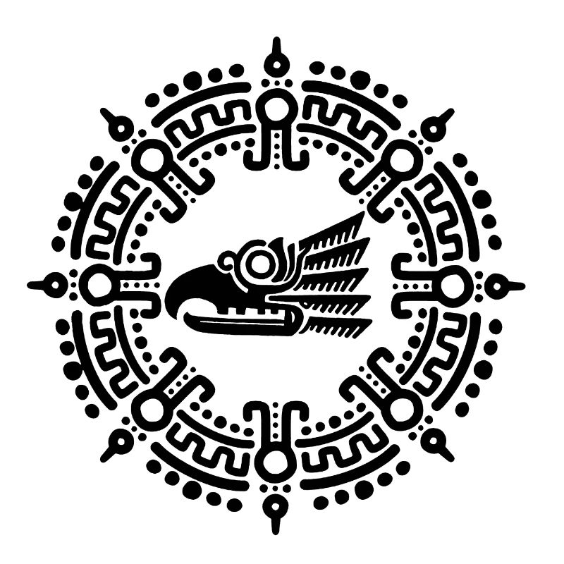Black Aztec symbol