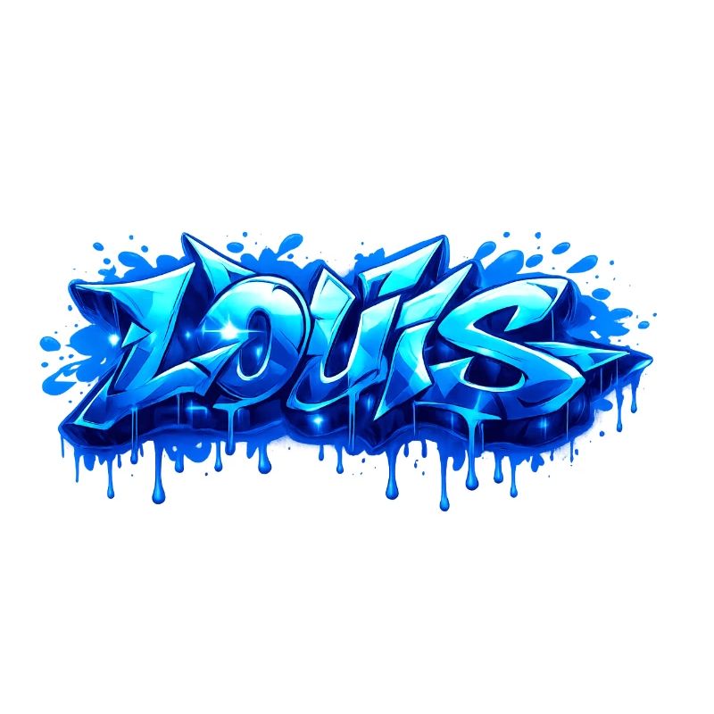 Graffiti LOUIS Name Gift Ideal Printable