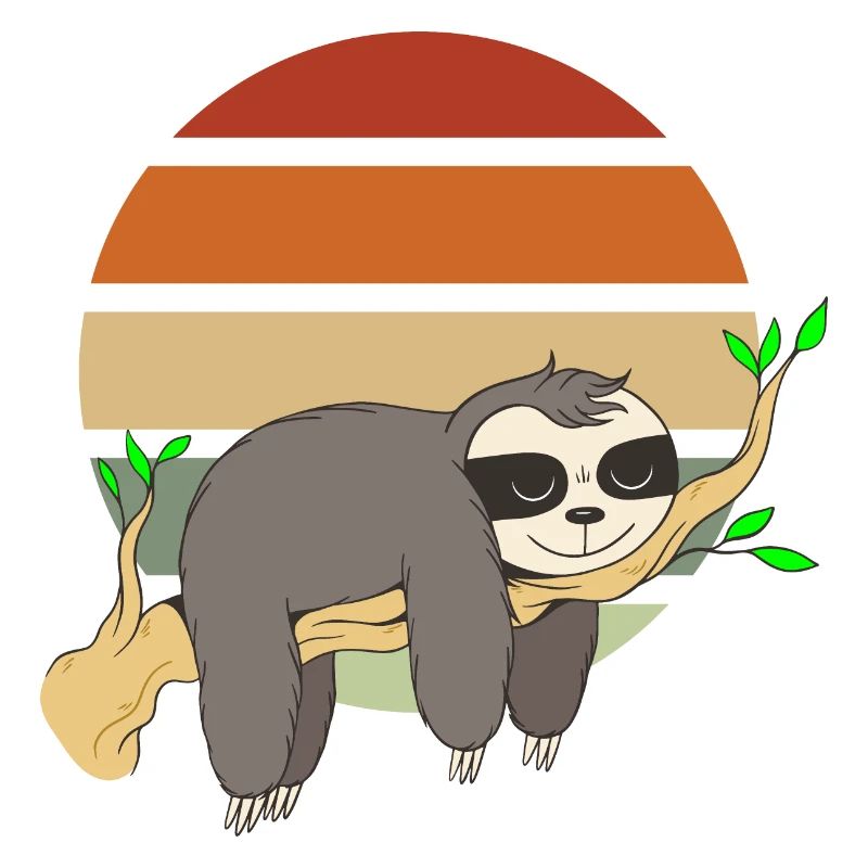 Chill Sloth Sunset Design