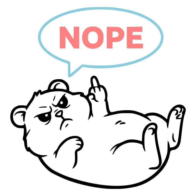 Hamster Nope Comic Sprechblase