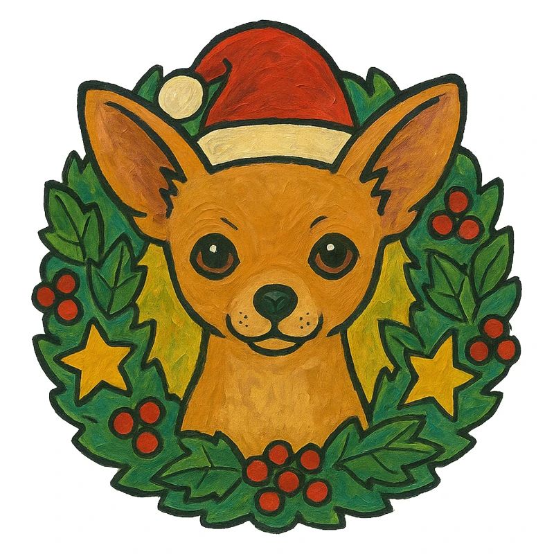 Chihuahua Weihnachtskranz