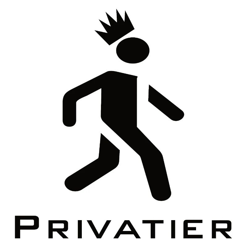 Privatier - Runner mit Krone Design schwarz