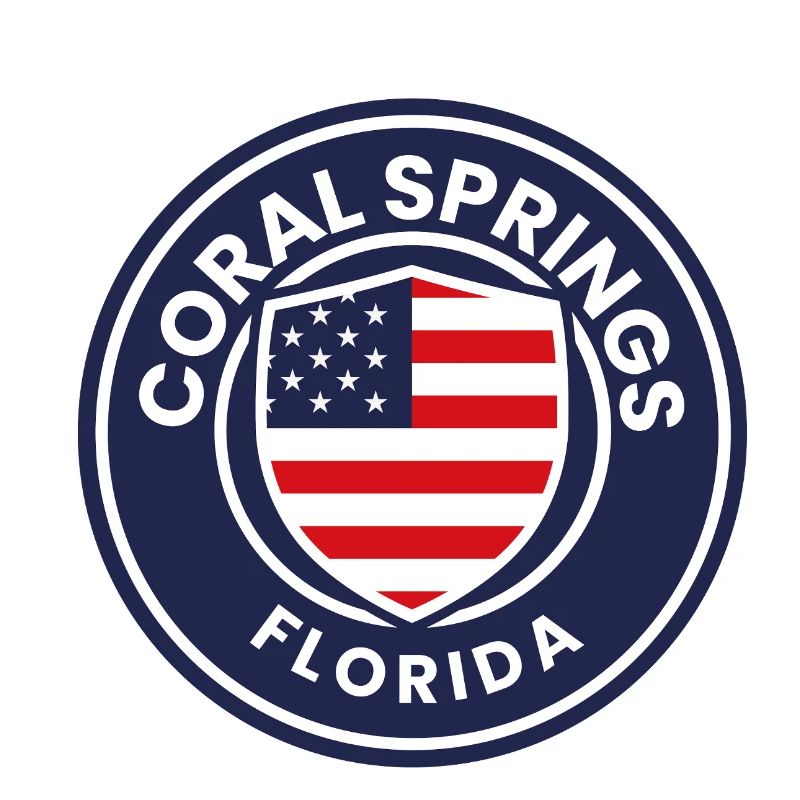 Bouclier du drapeau de Floride de Coral Springs