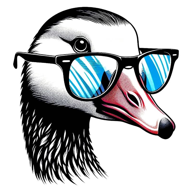 Gans mit Brille
