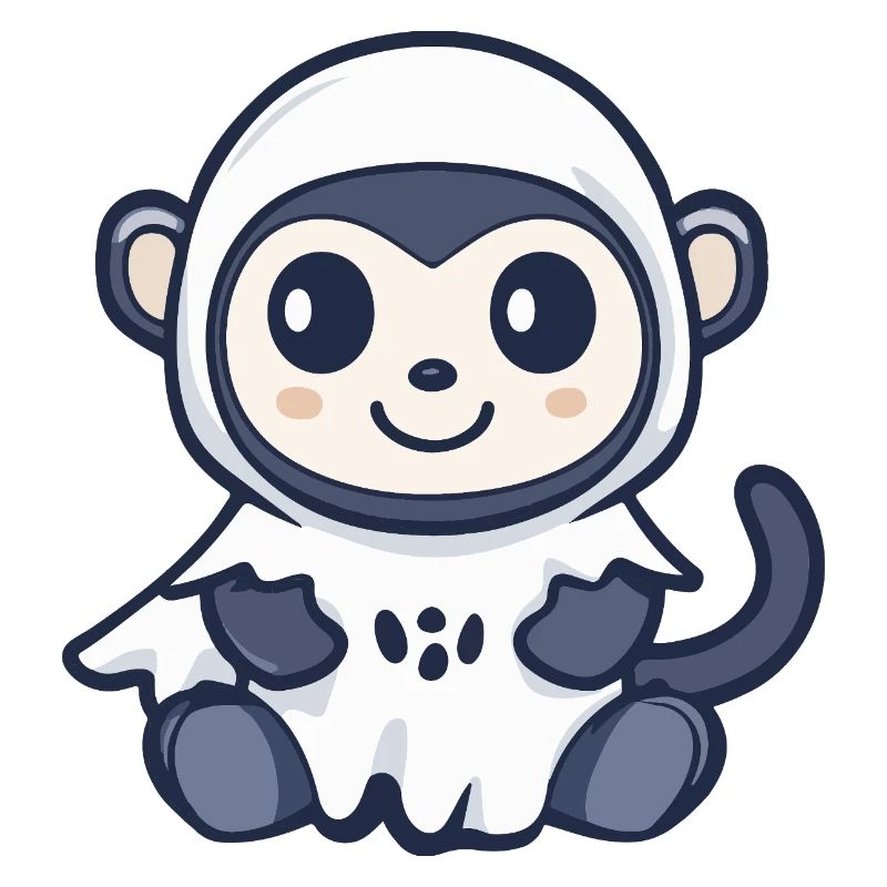 Monkey Halloween Ghost