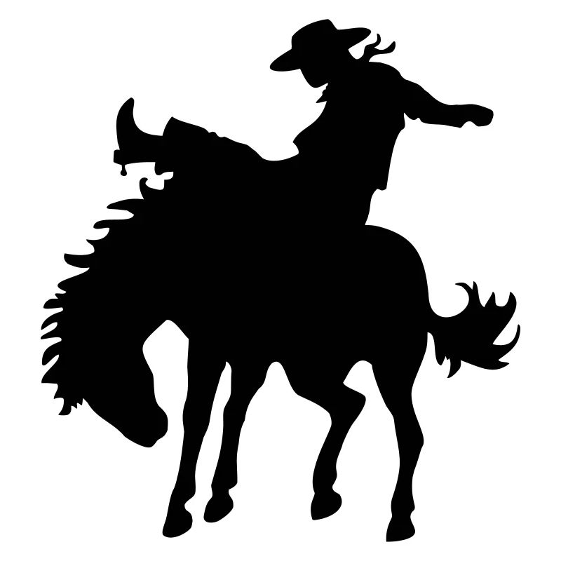 Design avec cow-boy et cheval