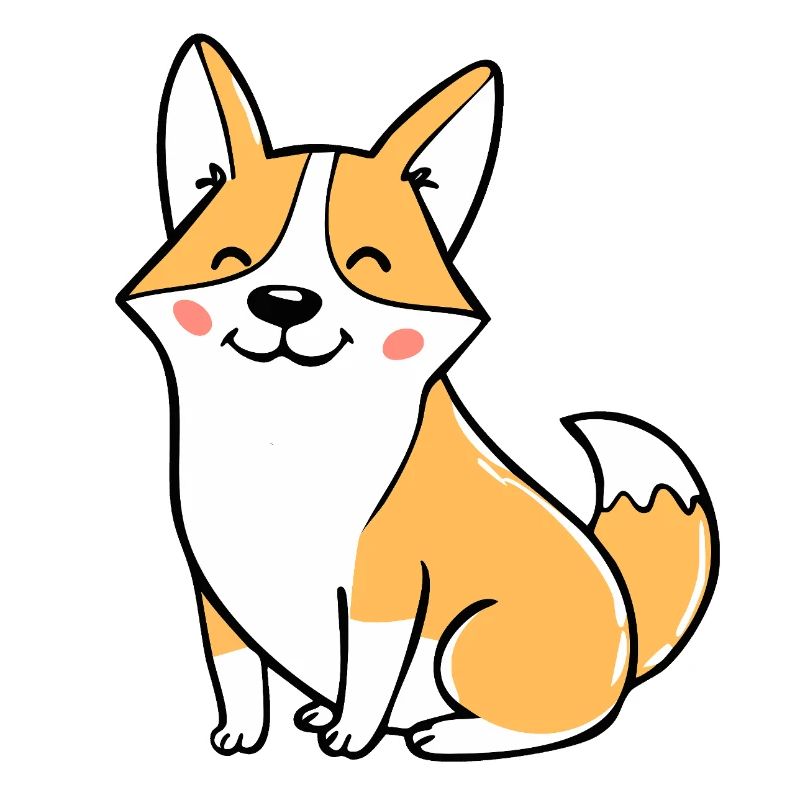 Fröhlicher Corgi (Comic)