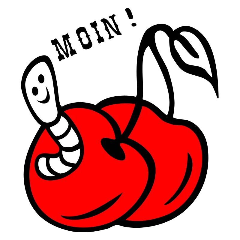 Cherries with worm