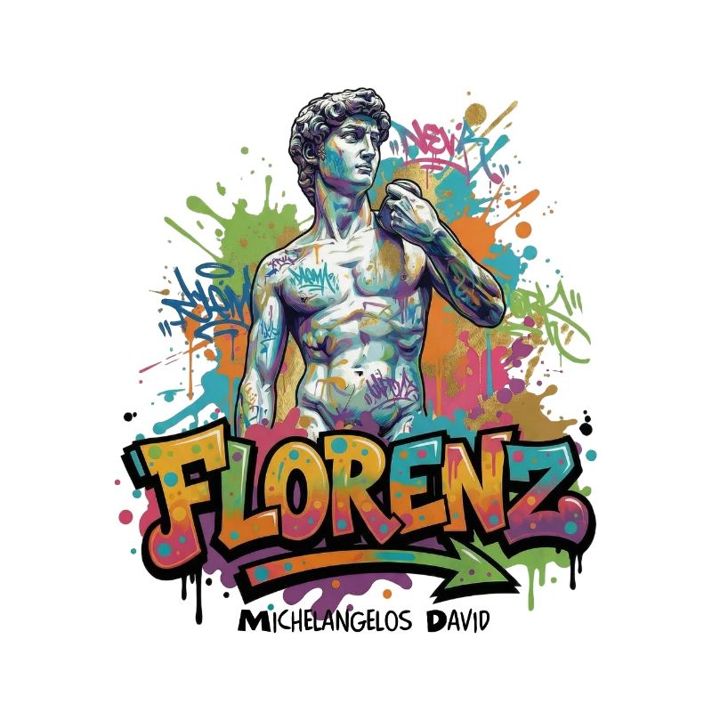 David – Stärke in Stein - Vibrant Graffiti Design