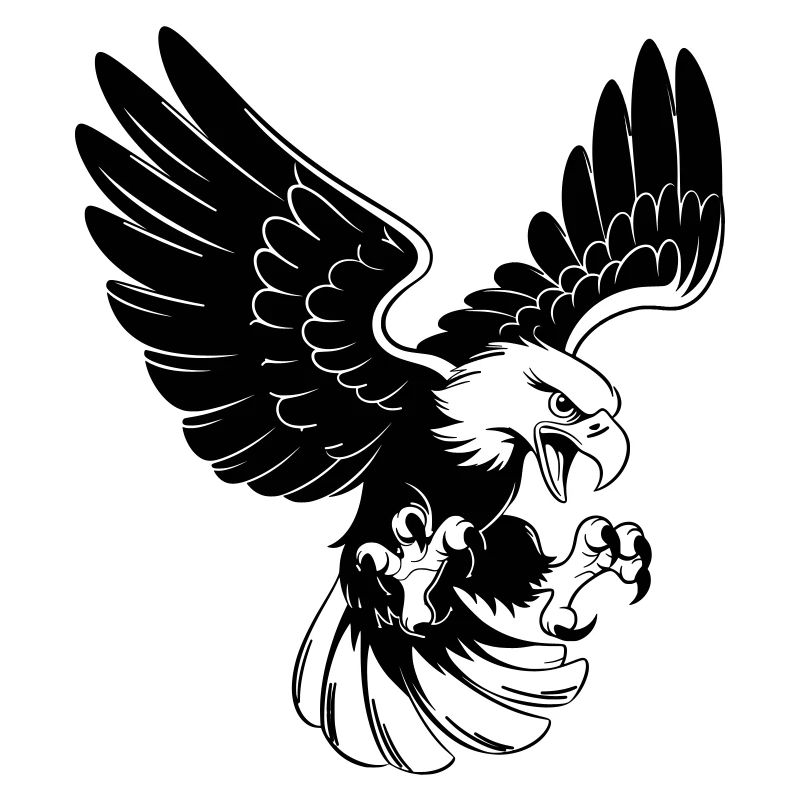 Eagle in attack – tattoo style