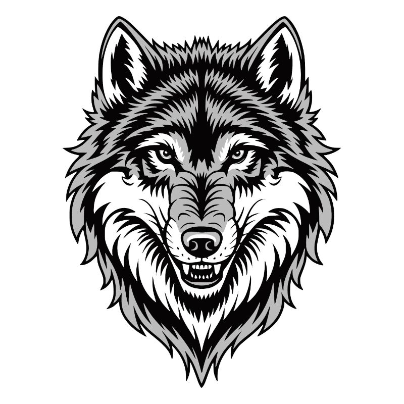 Wolf costume blue wolf head werewolf and