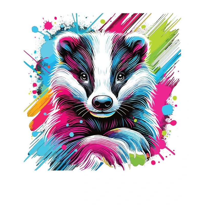 Neon Badger Splash Art