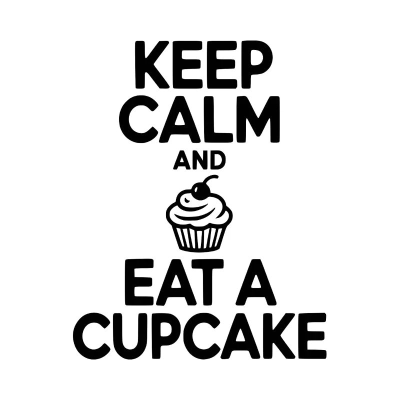 Ruhe bewahren und einen Cupcake essen