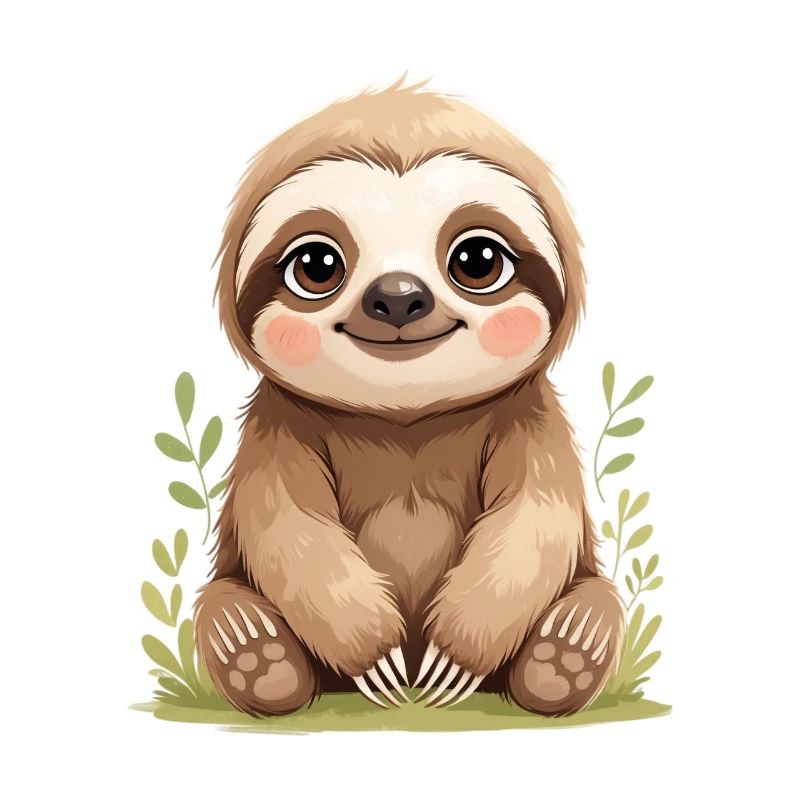 Mignonne Sloth Sitting