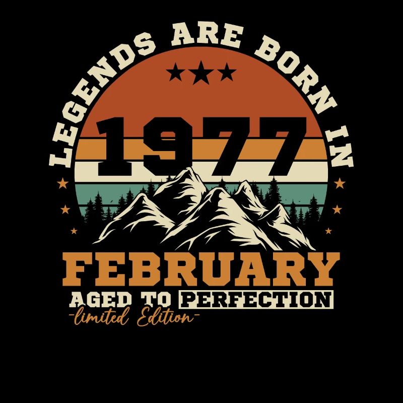 Februar 1977 Vintage-Retro-Geburtstagsgeschenk