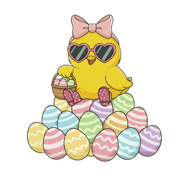 Pastel Chick Easter Egg Parade