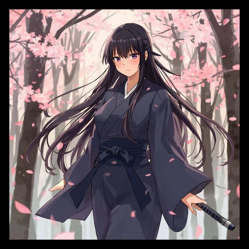 Sakura Samurai in the forest