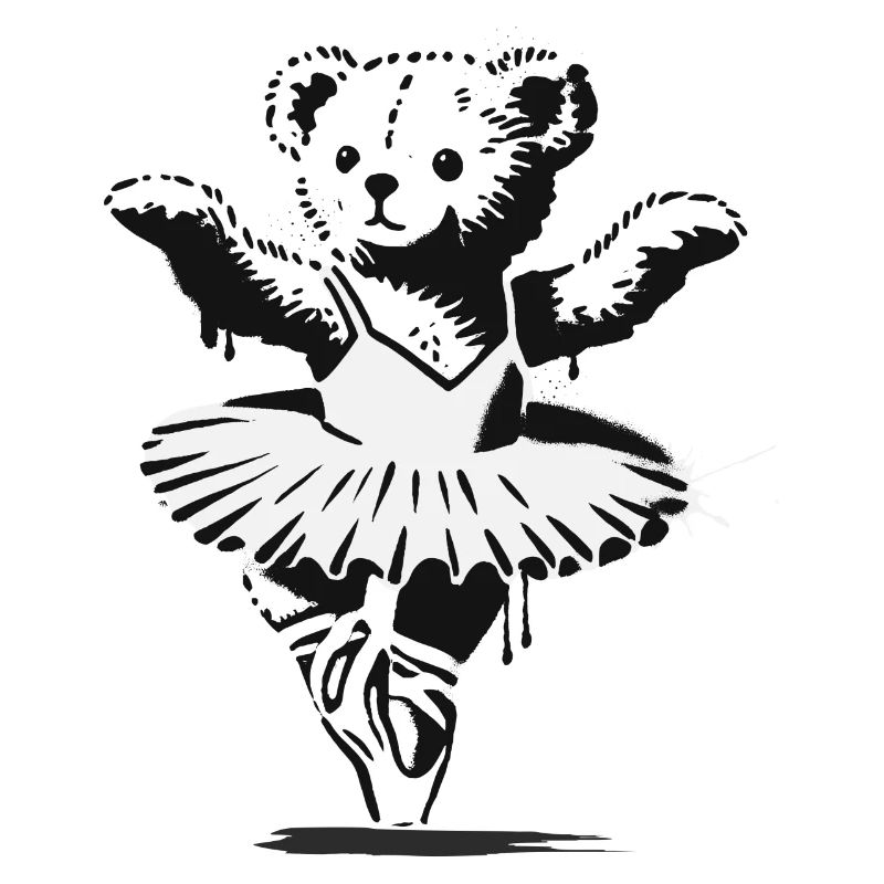 Ours en peluche classique dans une robe de danse classique