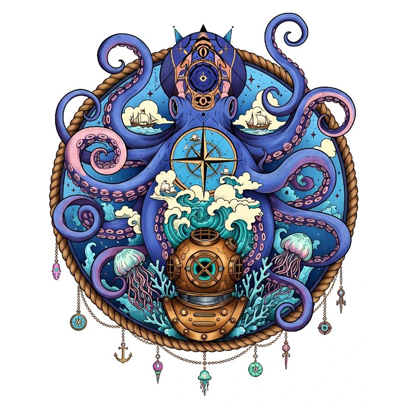 Nautical Squid Compass