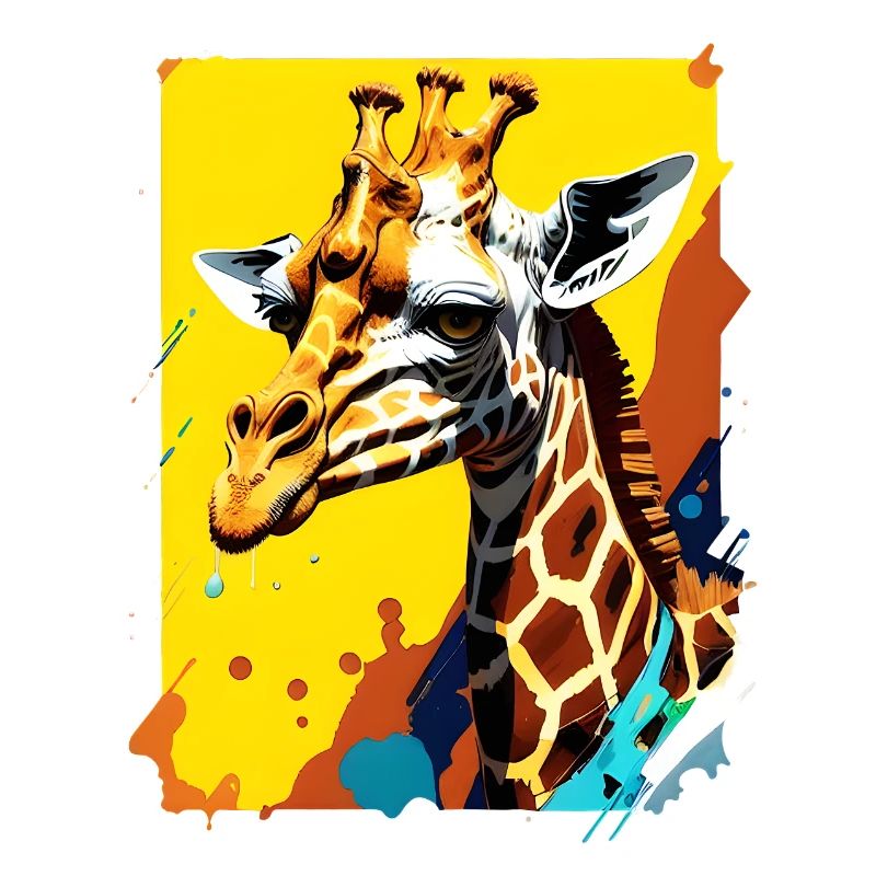 Giraffe Color Explosion Neon