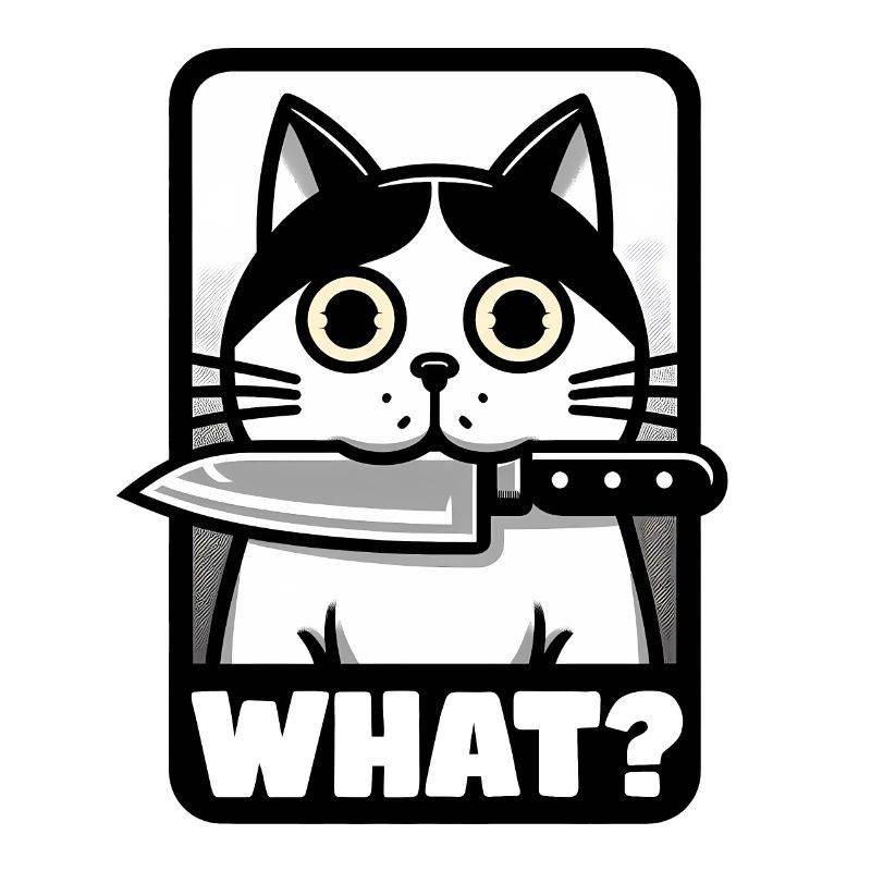 WAS? EINE KATZE MIT MESSER