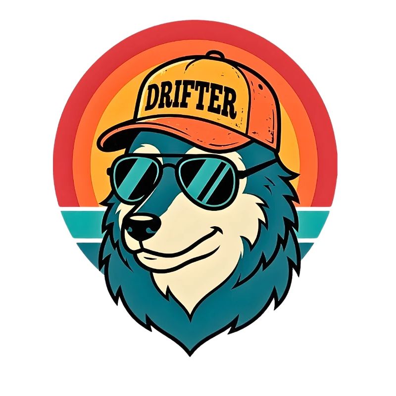 Drifter Wolf Sonnenuntergangs-Tee