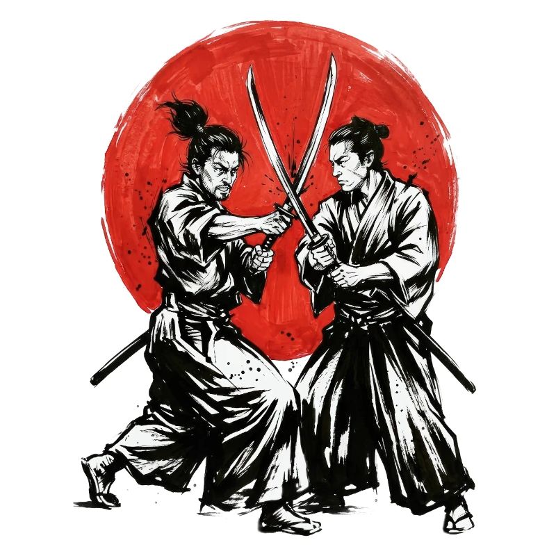Samurai duels in the red circle