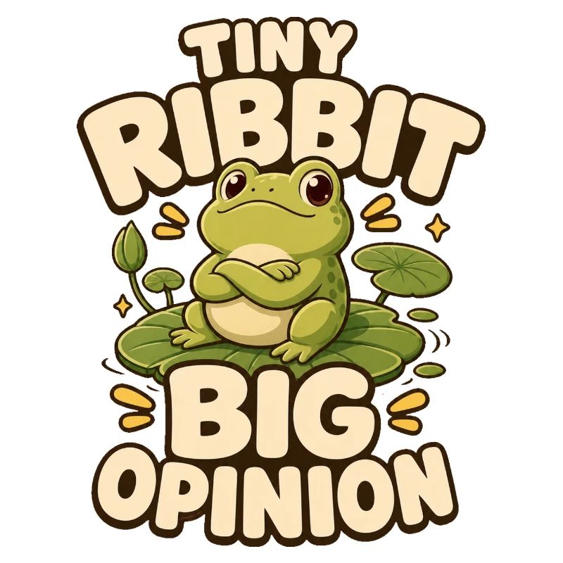 Tiny Ribbit Big Opinion Frog