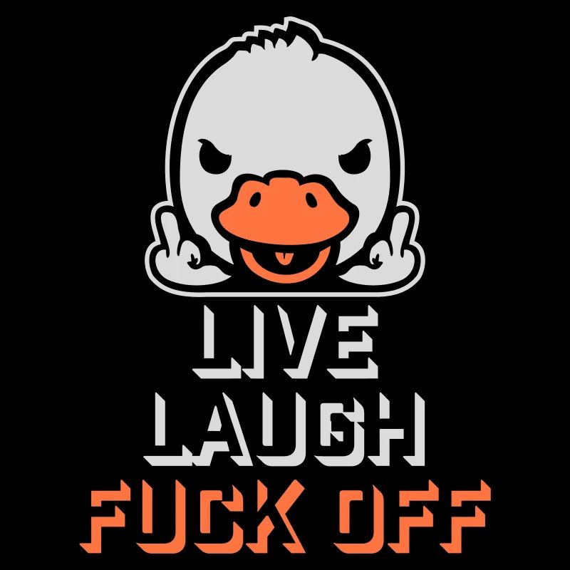 Gans Live Laugh Duck Off Sonnenbrille Mittelfinger