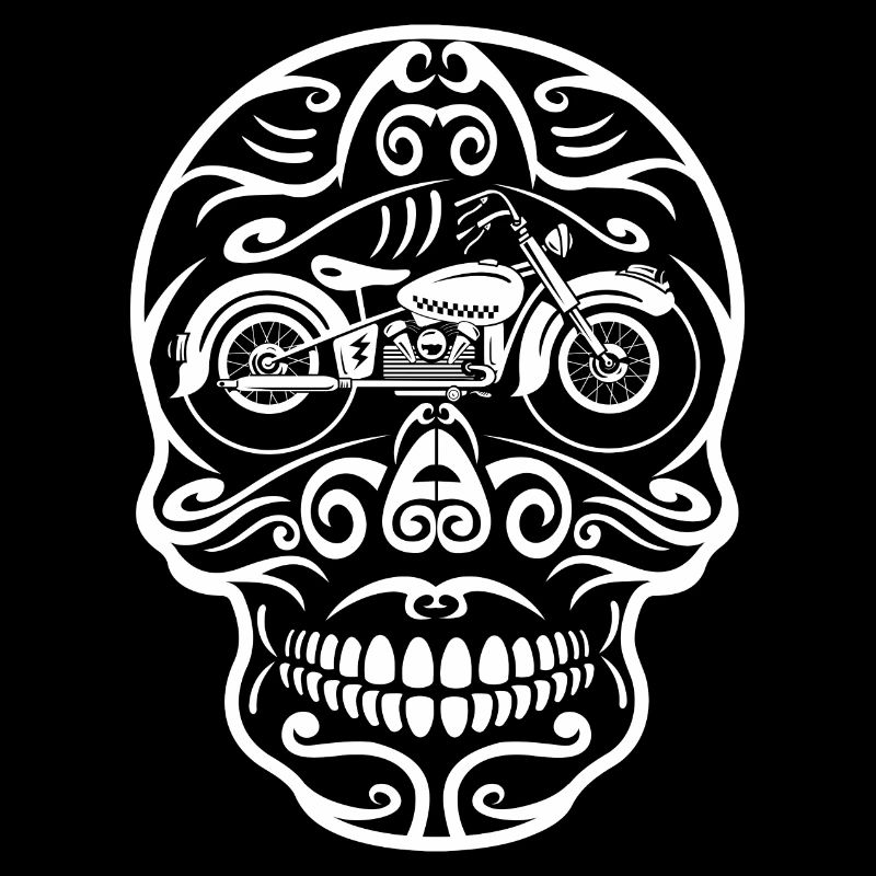 Skull Retro Motorcycle