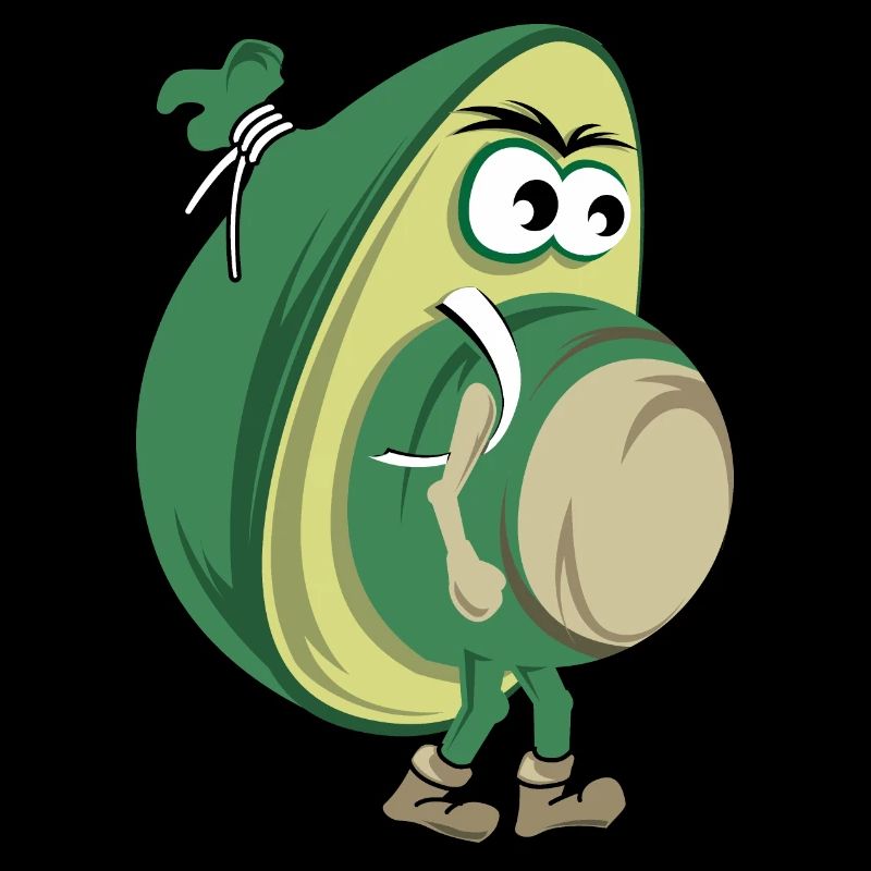 funny avocado hiking nature forest icon icon
