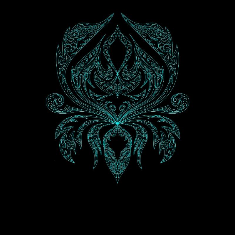 Turquoise Ornament Tribal Pattern