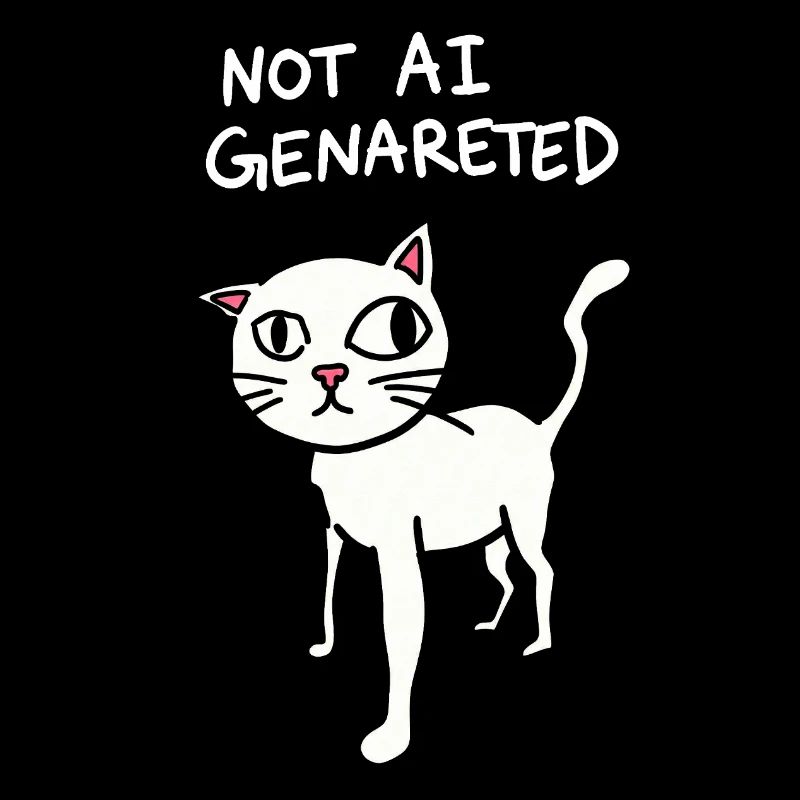 Not AI Generated - Funny Cat Meme - AI satire