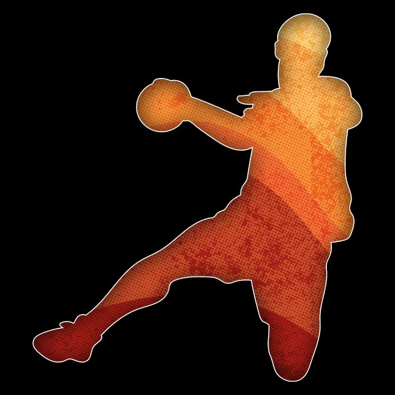 Handball player retro