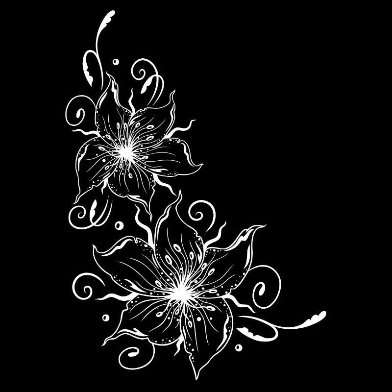 Large lilies with floral element. Summer time.