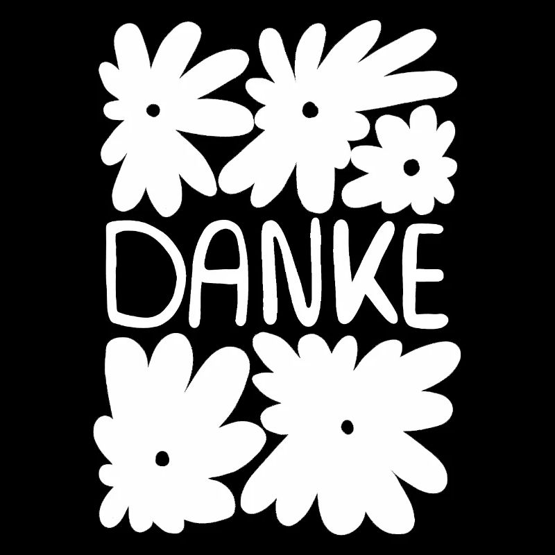 Danke - weiße Blumen