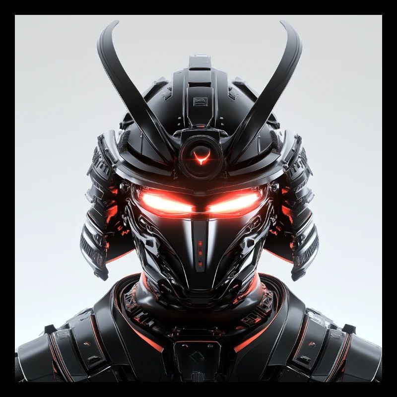 Digitale Samurai Futuristische Maskerade