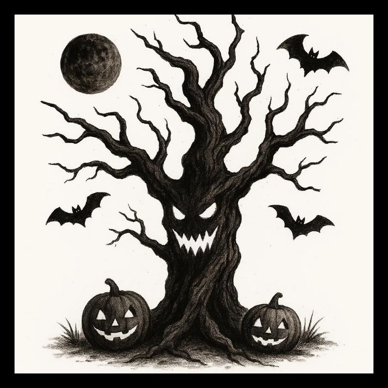 Halloween-Gruselbaum 31. Oktober