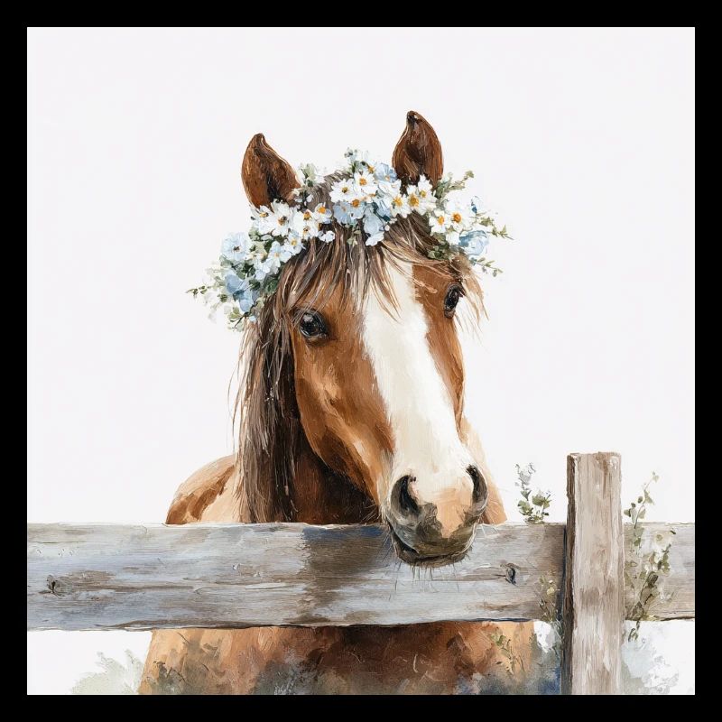 Pastel Floral Horse Crown