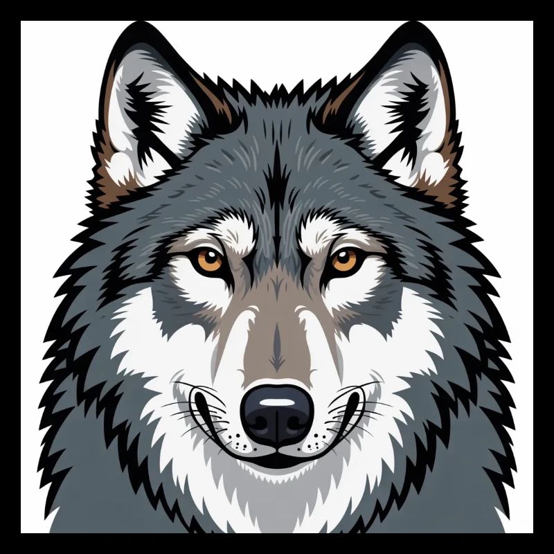 Wolf Illustratives Porträt