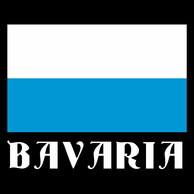 Drapeau de la Bavière avec texte gothique