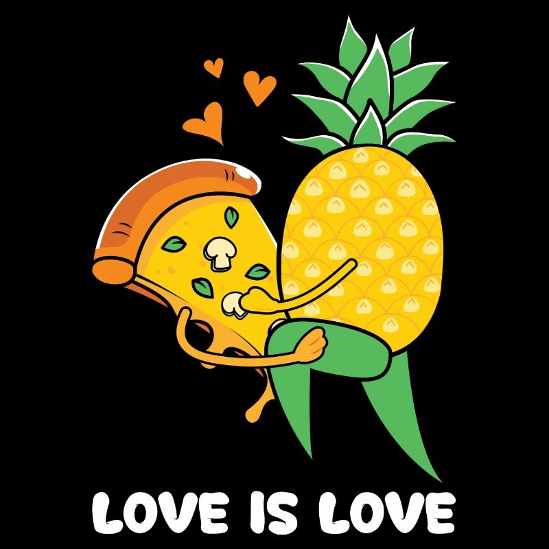 L’amour est amour – Pizza hawaïenne design ananas