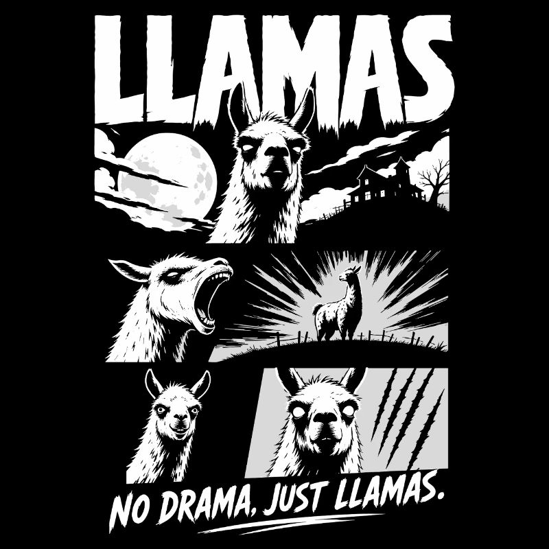 Lamas Horror Comic Pas de drame Art
