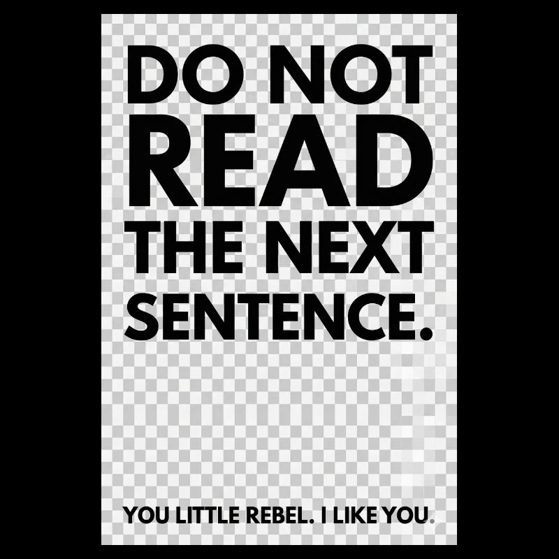 Rebelle Typo: Do Not Read The Next Sentence